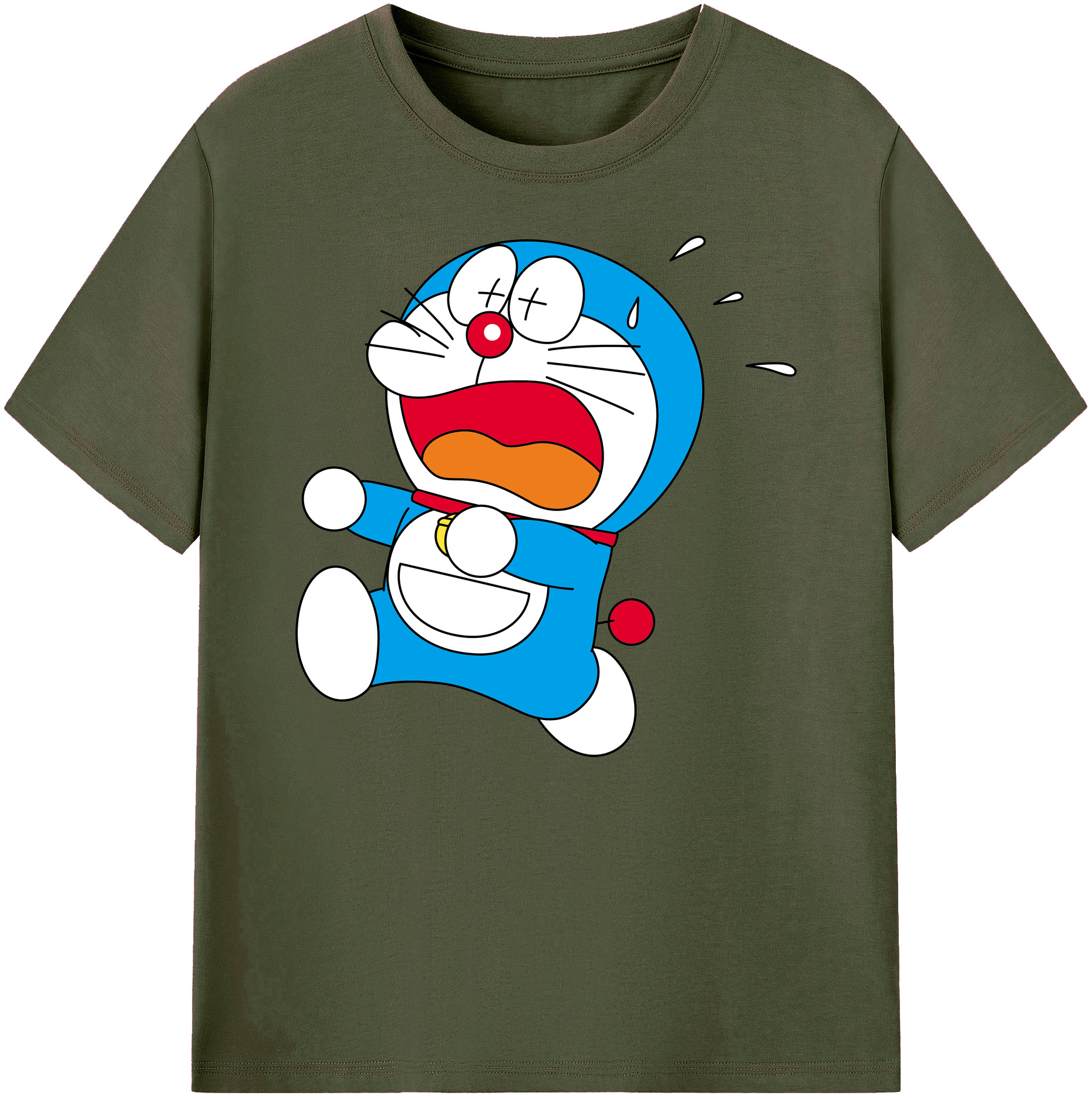 （画像用） ドラえもん Doraemon 綿100％ メンズ半袖Tシャツ｜肌触りやわらか＆通気性